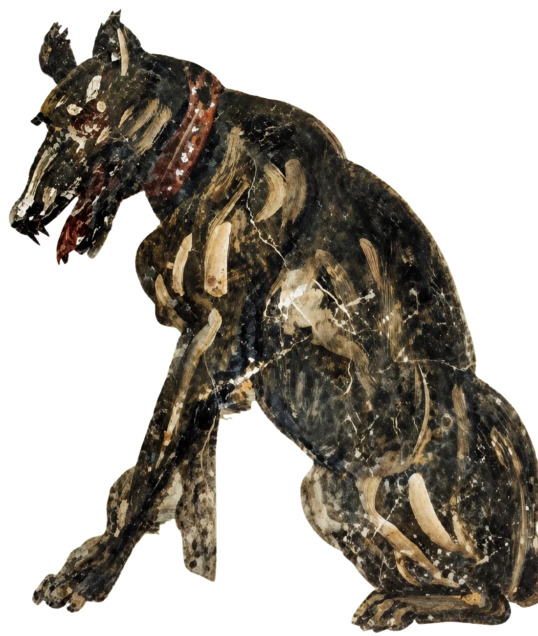 Painted dog from Pompeii